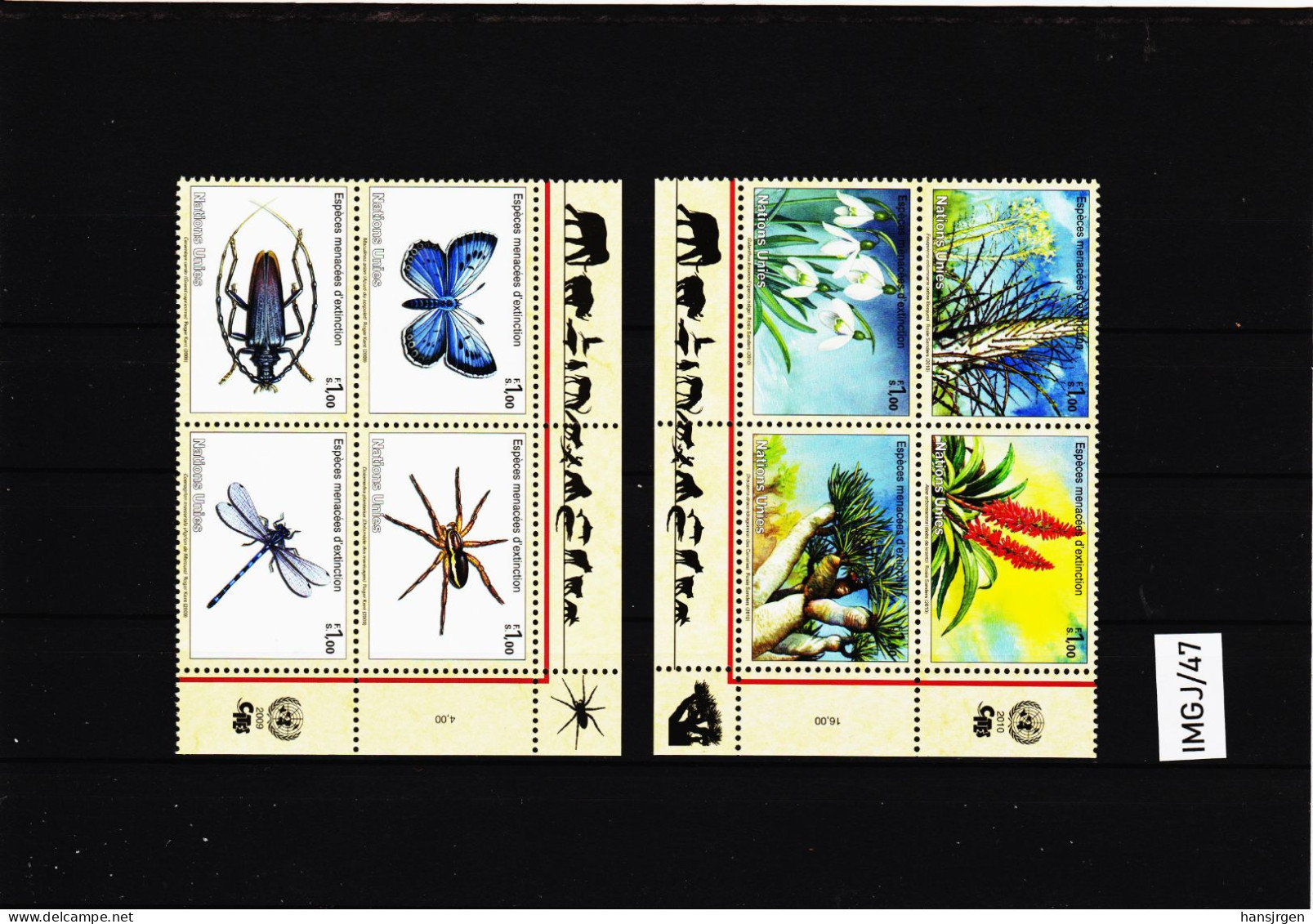 IMGJ/47 UNO GENF 2009/10 MICHL 640/43 + 681/84 VIERERBLÖCKE  Postfrisch ** SIEHE ABBILDUNG - Unused Stamps