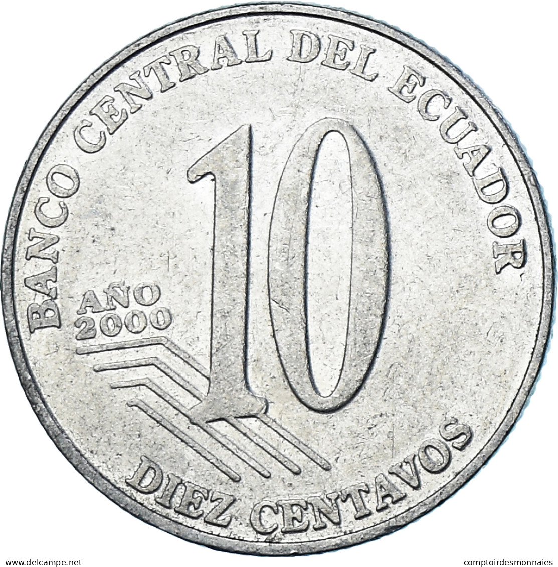 Monnaie, Équateur, 10 Centavos, Diez, 2000 - Ecuador