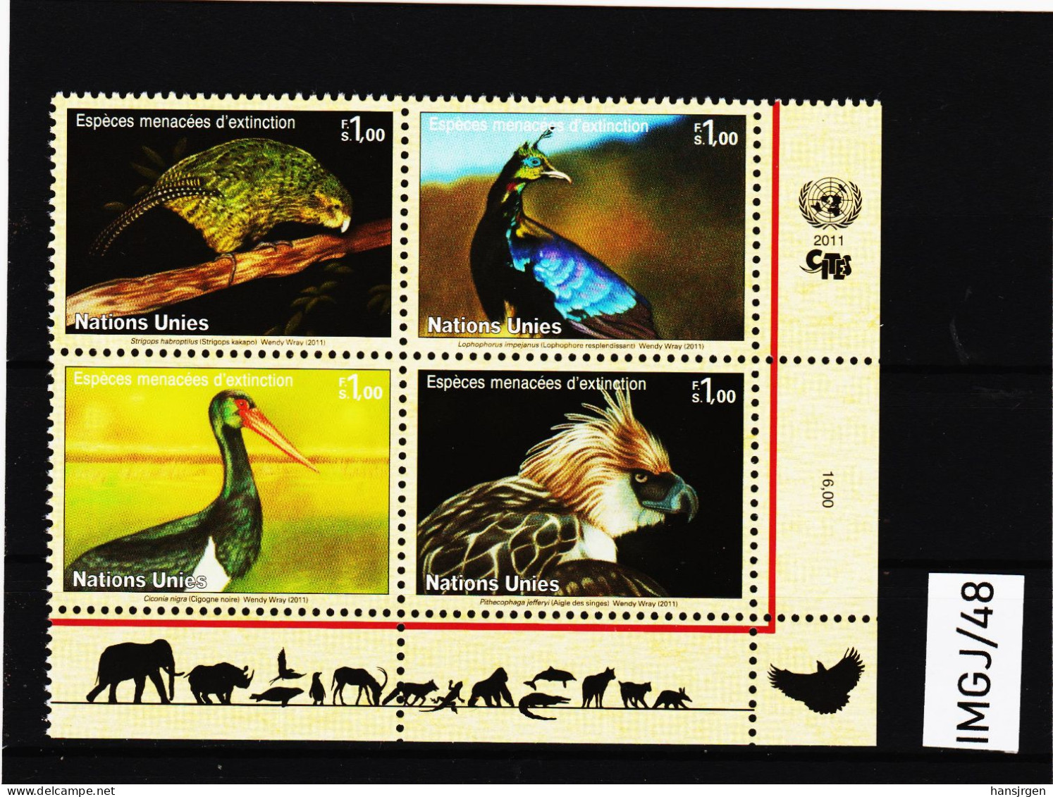 IMGJ/48 UNO GENF 2011 MICHL 774/77 VIERERBLOCK  Postfrisch ** SIEHE ABBILDUNG - Unused Stamps