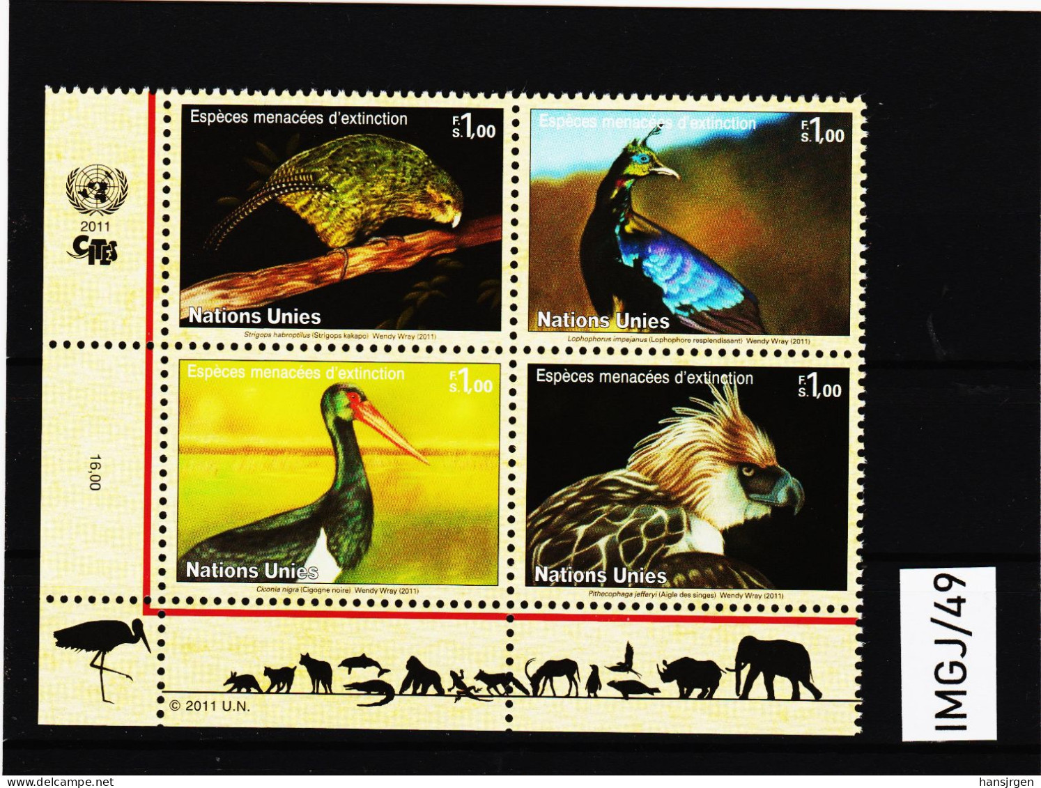 IMGJ/49 UNO GENF 2011 MICHL 774/77 VIERERBLOCK  Postfrisch ** SIEHE ABBILDUNG - Unused Stamps