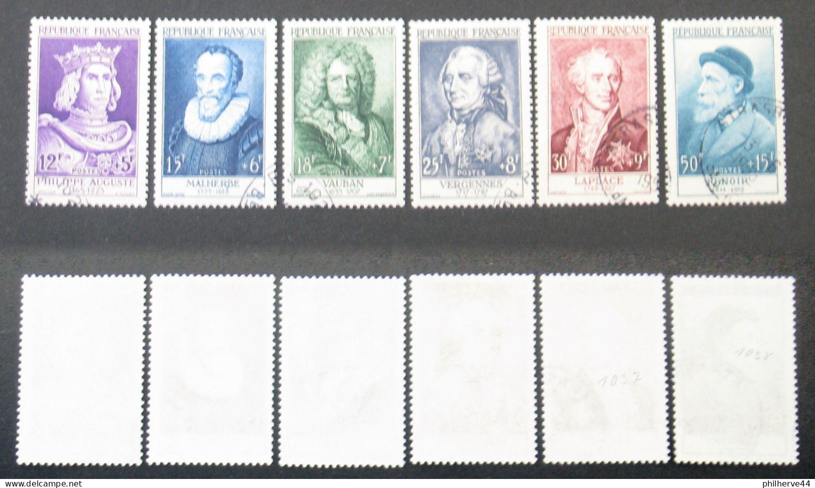N° 1027-1032 1955 SERIE RENOIR Oblit TB Cote 140€ - Used Stamps