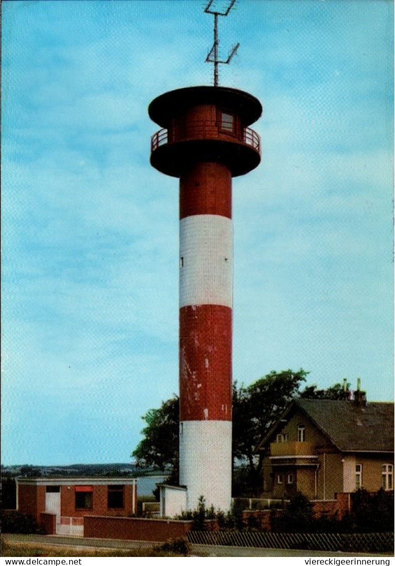 ! 1982 Ansichtskarte Leuchtturm Schausende, Glücksburg, Lighthouse, Phare - Phares