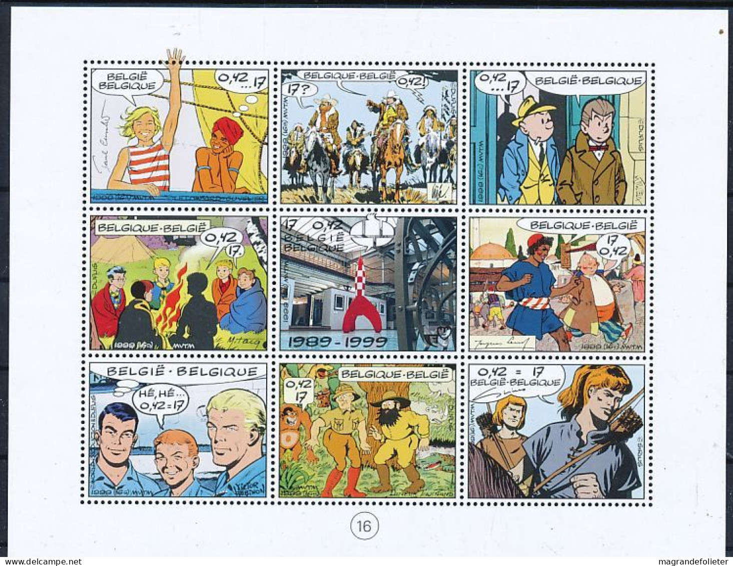 TIMBRE STAMP ZEGEL BELGIQUE BL 81 BANDE DESSINEE XX - 2011-2020