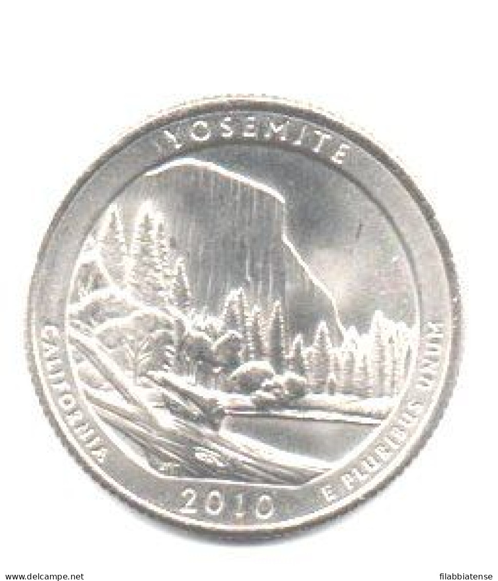 2010 - Stati Uniti 25 Cents - Quarter Yosemite   D     ------ - 2010-...: National Parks