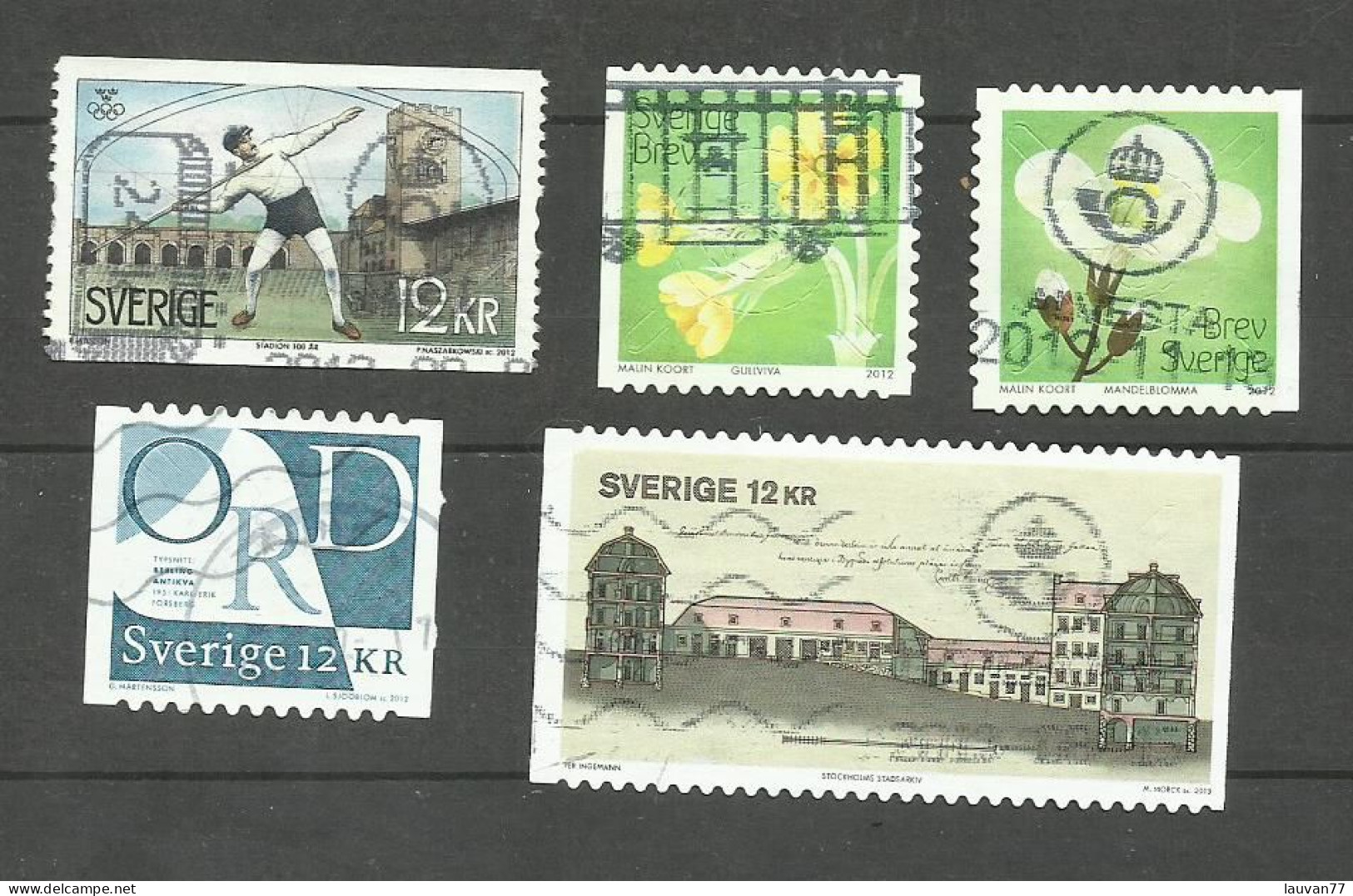 Suède N°2865, 2868, 2871, 2872, 2910 - Used Stamps