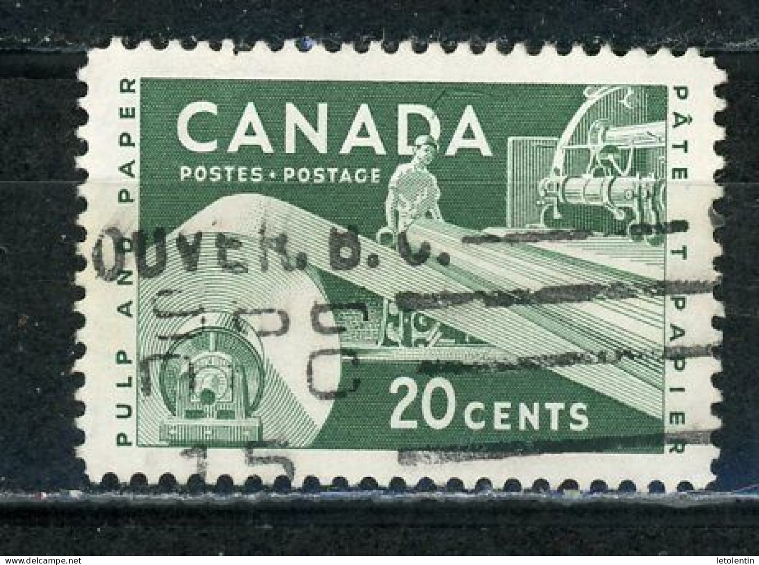 CANADA - INDUSTRIE DU PAPIER - N° Yvert 289 Obli. - Used Stamps