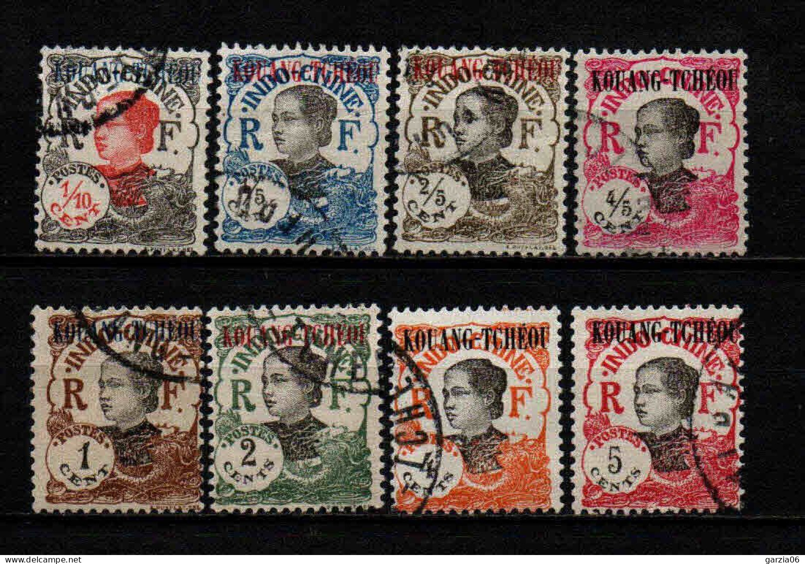 Kouang Tcheou  - 1923 - Tb Indochine Surch     -  N° 52 à 60 Sauf 58 - Oblit - Used - Used Stamps