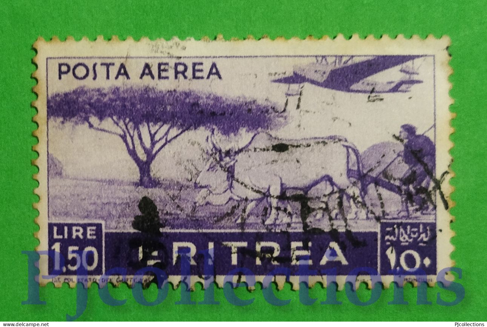 S180- ERITREA 1936 POSTA AEREA - AIRMAIL L.1,50 USATO - USED - Eritrea