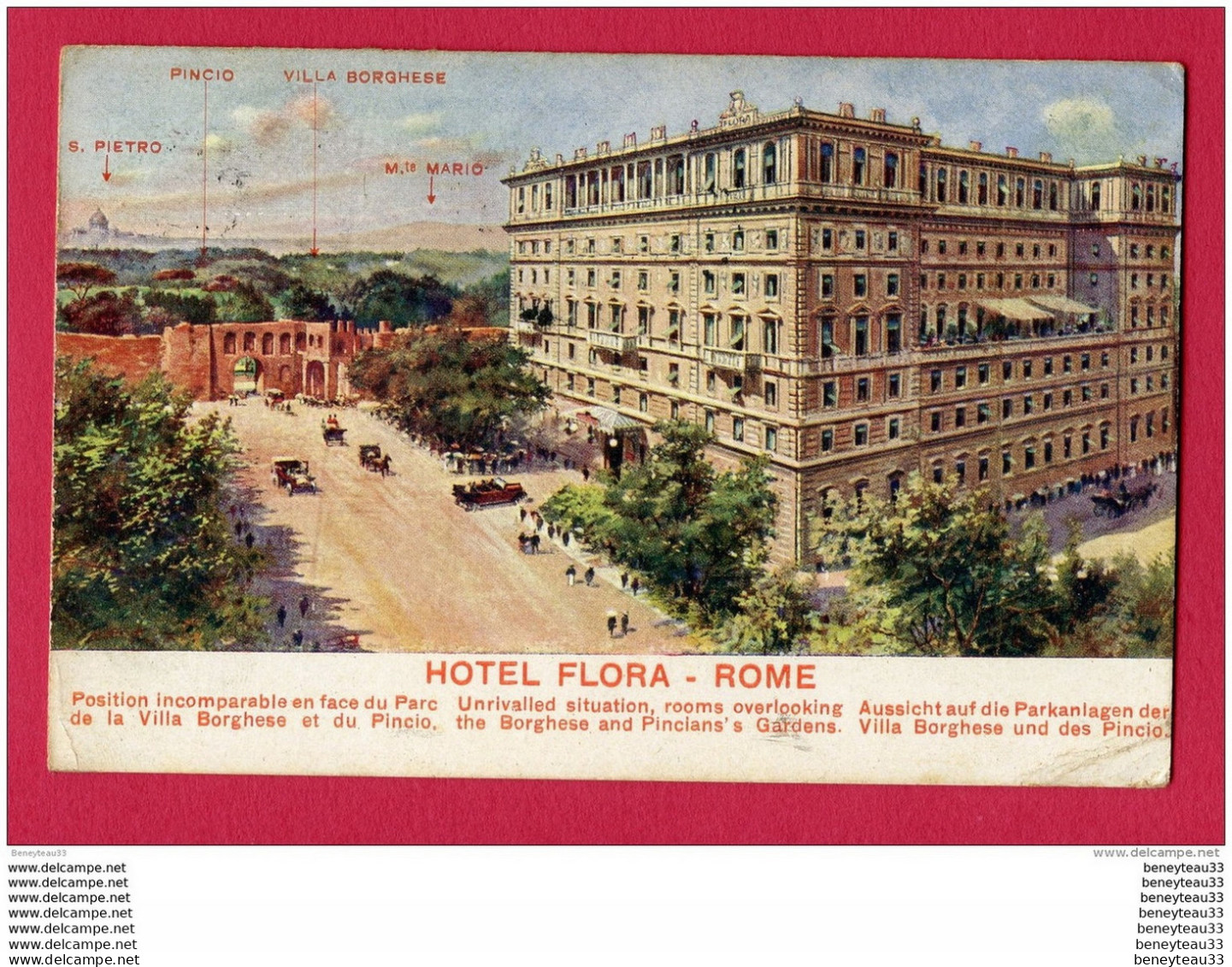 CPA (Réf : V 302) HOTEL FLORA - ROME (ITALIE) - Bares, Hoteles Y Restaurantes