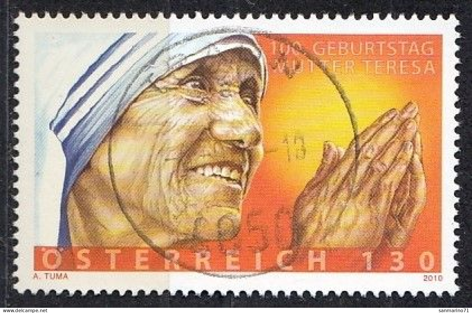 AUSTRIA 2886,used - Mutter Teresa