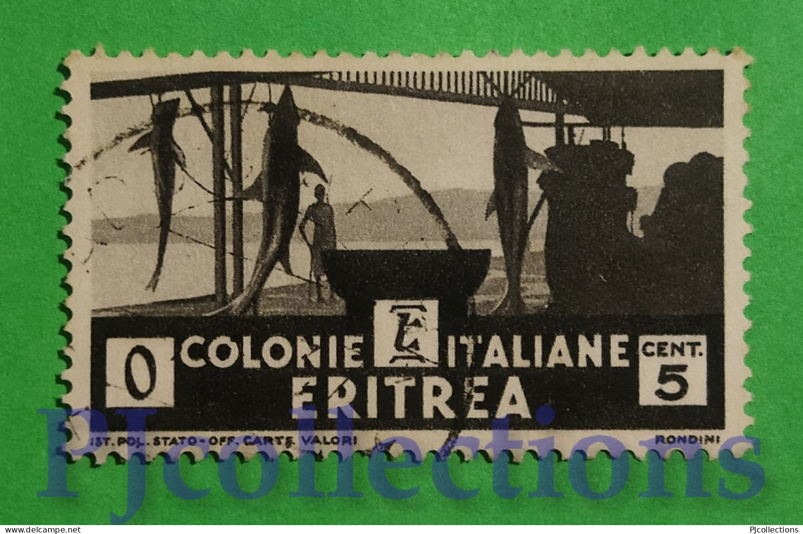 S185- ERITREA 1933 SOGGETTI AFRICANI 5c USATO - USED - Eritrea