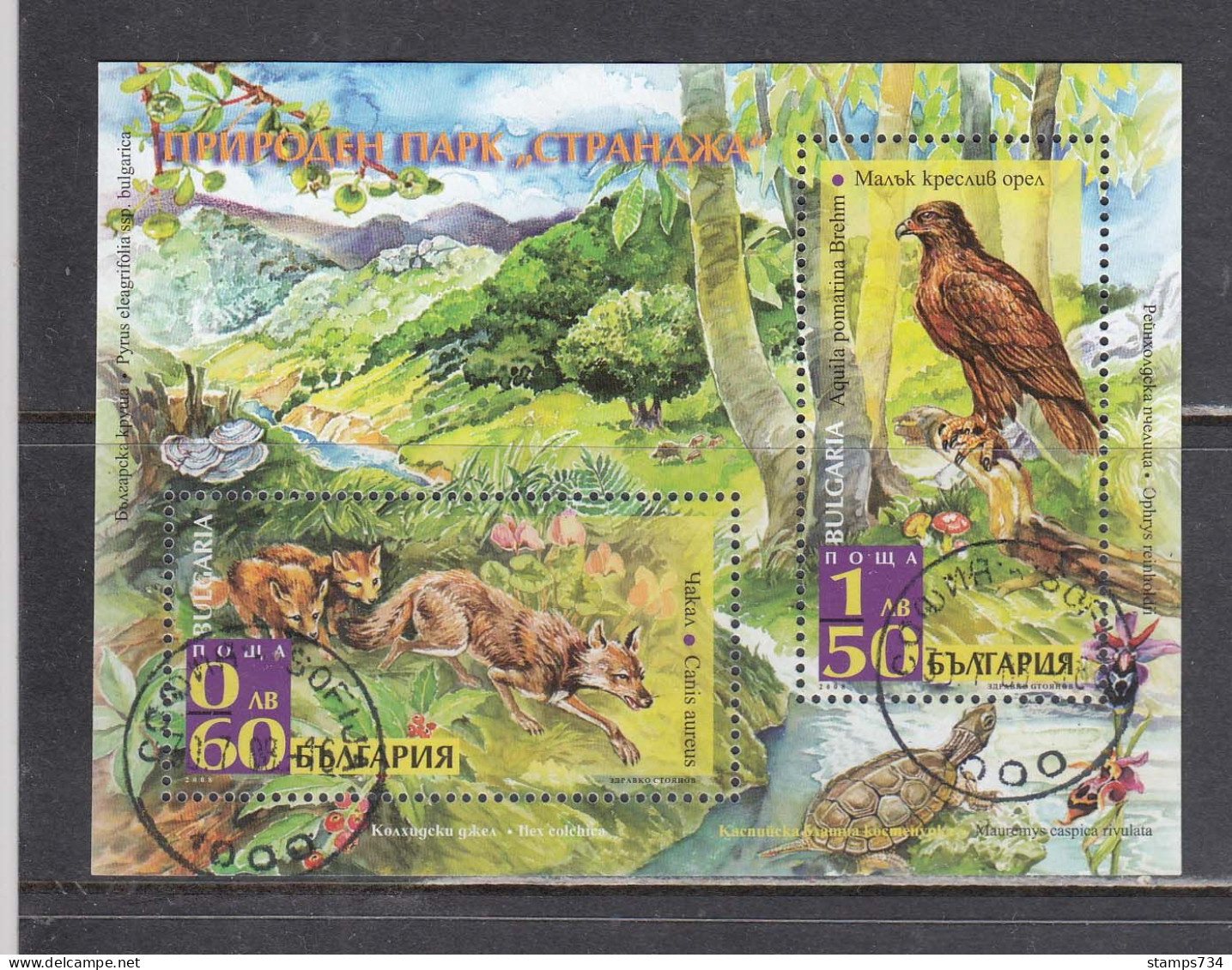 Bulgaria 2008 - Strandzha Natural Park: Animals, Mi-Nr. Block 303, Used - Used Stamps