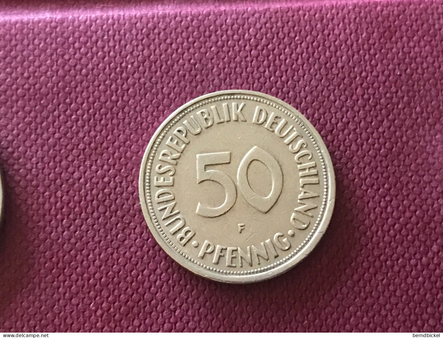 Münze Münzen Umlaufmünze Deutschland BRD 50 Pfennig 1950 Münzzeichen F - 50 Pfennig