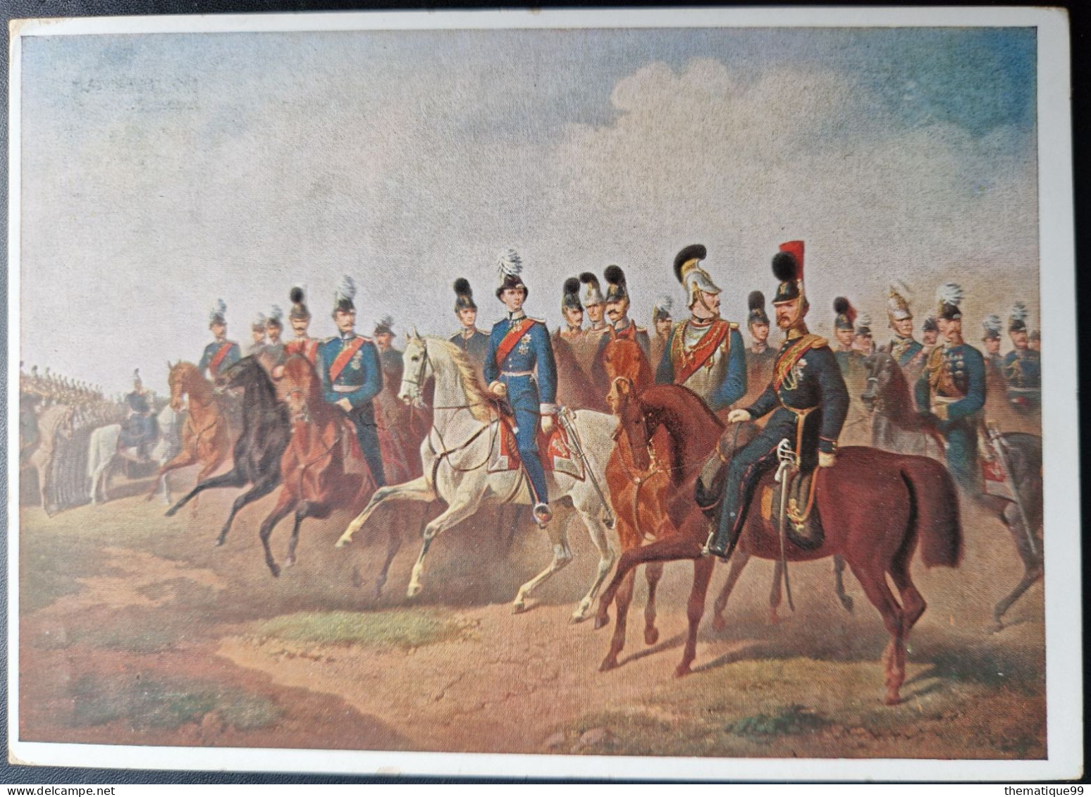 Entier Postal D'Allemagne Annulé (Ungultig) Illustré Chevaux, Ludwig II, Militaires Peinture - Cavalli