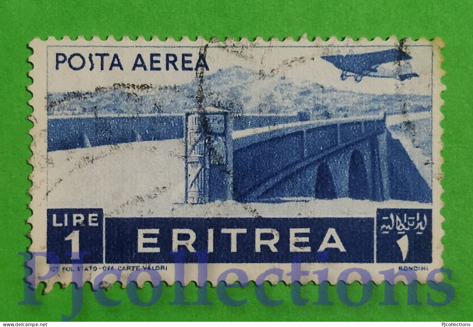 S190- ERITREA 1936 POSTA AEREA - AIRMAIL L.1 USATO - USED - Eritrea