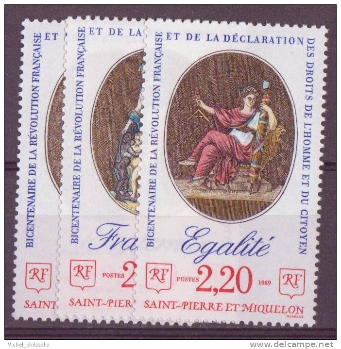 Saint Pierre Et Miquelon - YT N° 499 à 501 ** - Neuf Sans Charnière - 1989 - Unused Stamps
