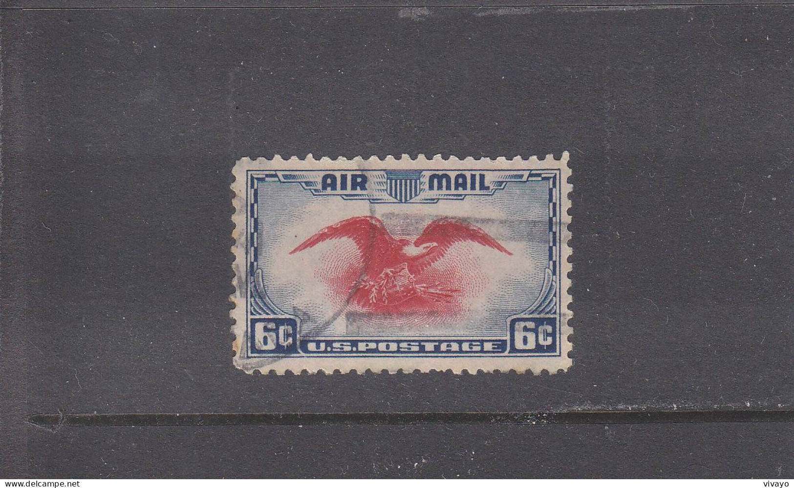 U S A -  O/ FINE CANCELLED - AIRMAIL - 1938 - EAGLE - Mi. 442 - 1a. 1918-1940 Gebraucht