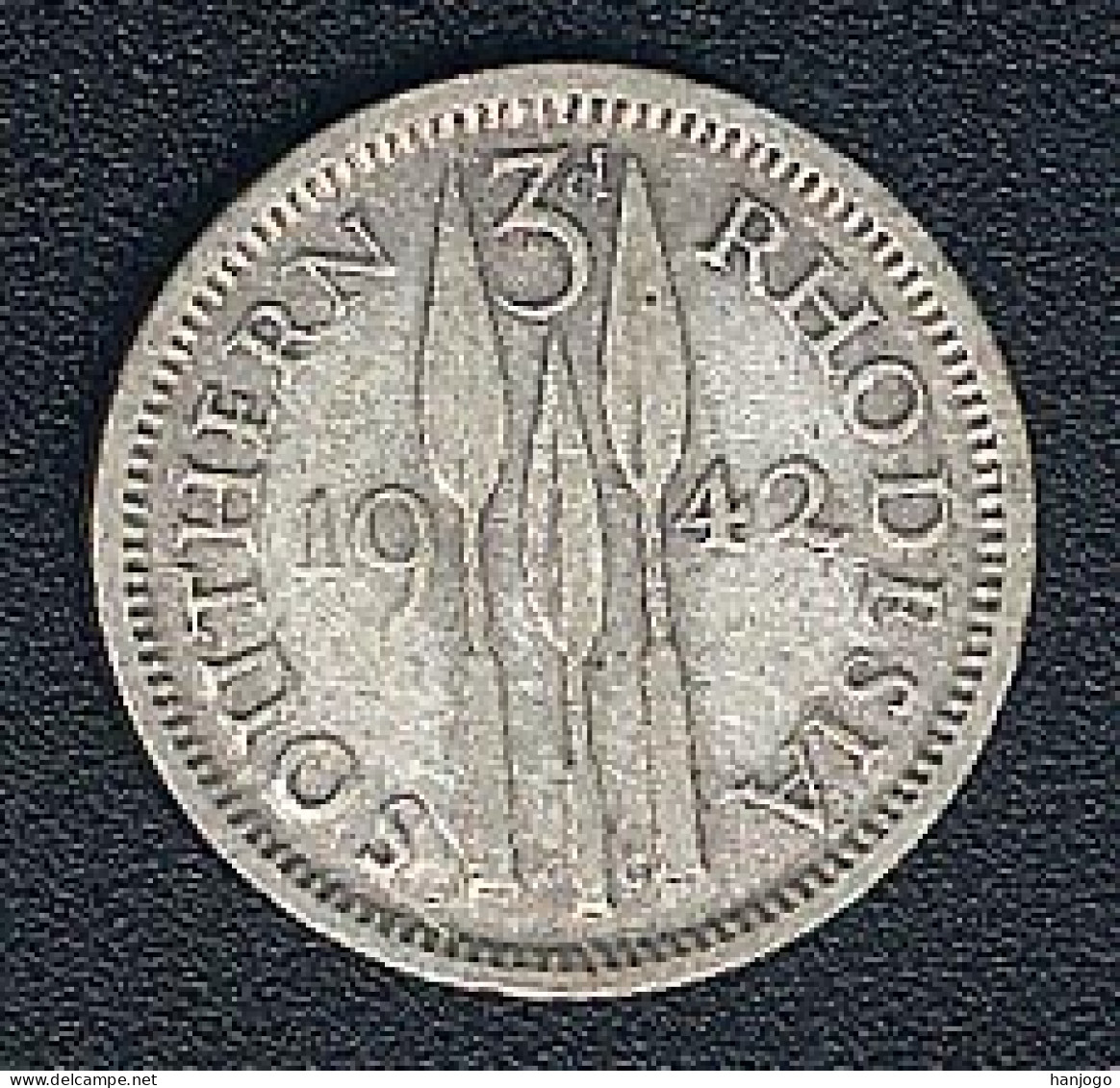 Südrhodesien, 3 Pence 1942, Silber, KM 16 - Rhodesia