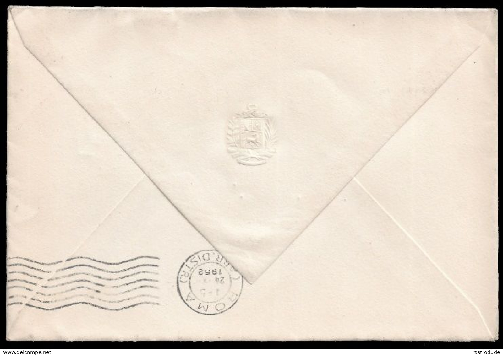 1952 ARGENTINA To ITALY AIRMAIL -  CORRESPONDENCIA DIPLOMATICA FRANQUICIA POSTAL PANAMERICANA - Lettres & Documents