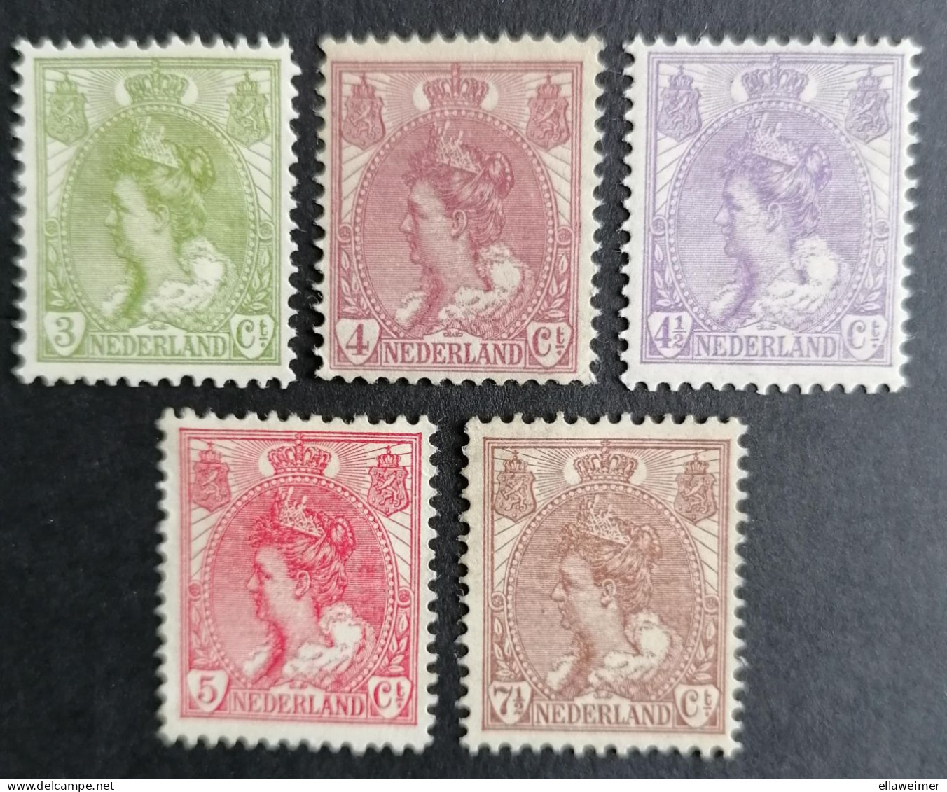 Nederland/Netherlands - Nrs. 57 T/m 61 (postfris Met Plakker) - Unused Stamps