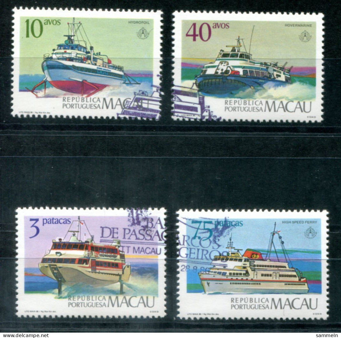 MACAO 558-561 Canc. - Schiffe, Ships, Bateaux - MACAU - Oblitérés