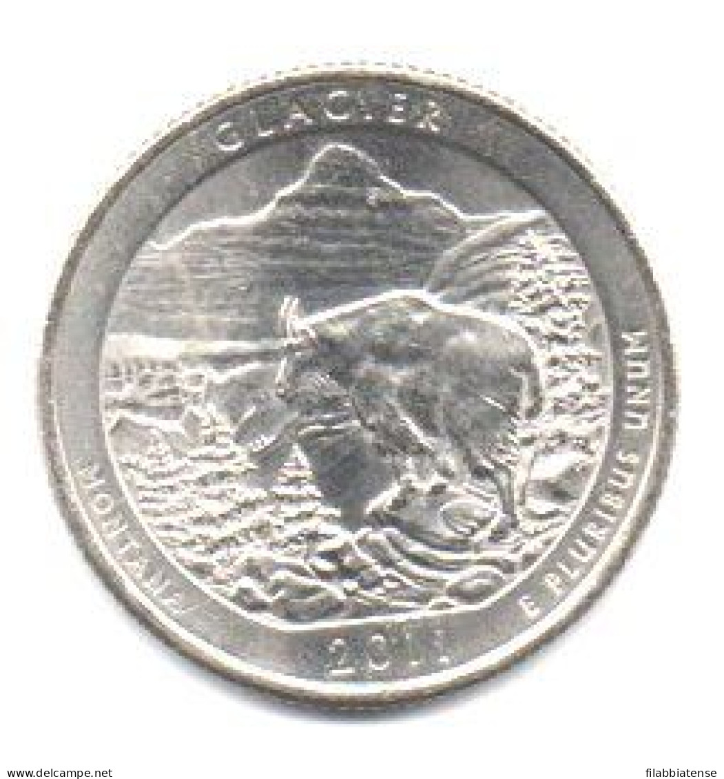 2011 - Stati Uniti 25 Cents - Quarter Glacier   D     ------ - 2010-...: National Parks