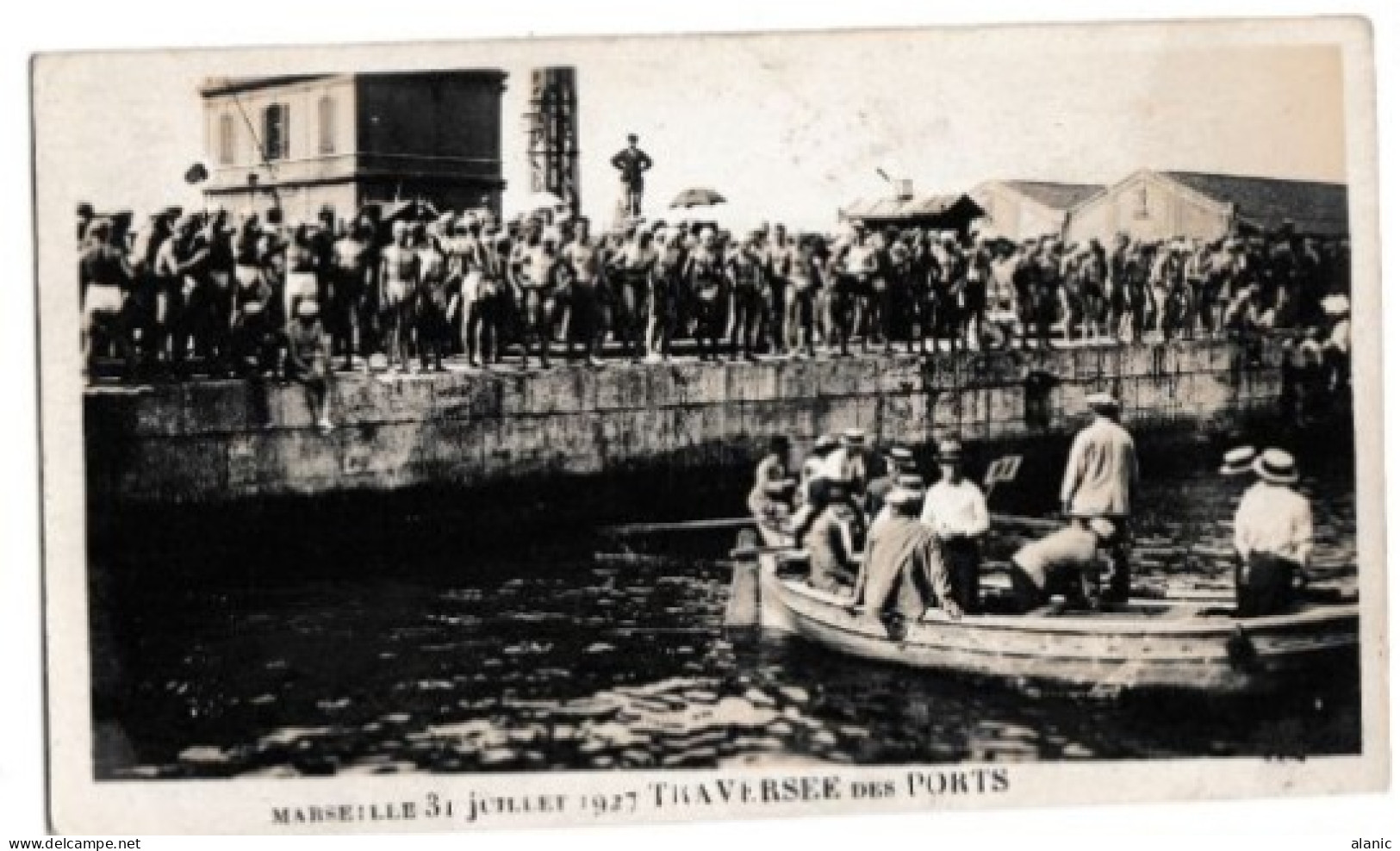 CPA-NATATION-MARSEILLE  TRAVERSEE DES PORTS-31 JUILLET 1927-Animée- Non Circulée-BE - Schwimmen