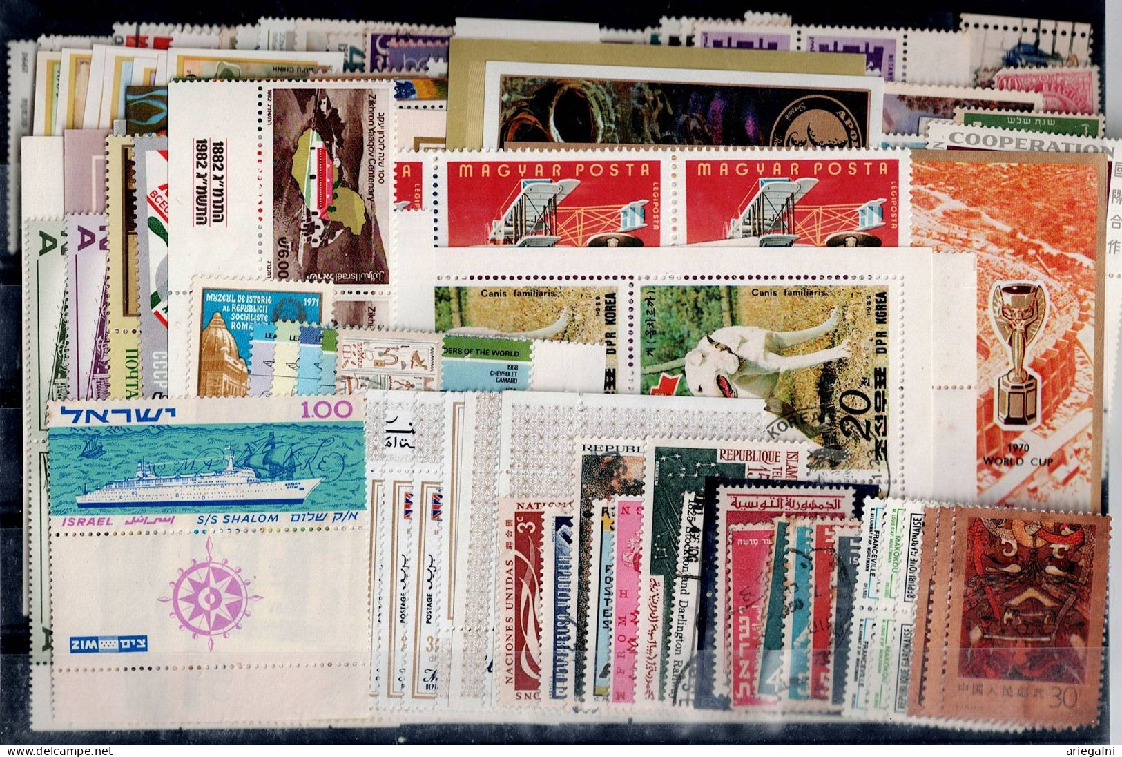 LOT OF 262 STAMPS MINT+USED +16 BLOCKS MI- 70 EURO VF!! - Collections (sans Albums)