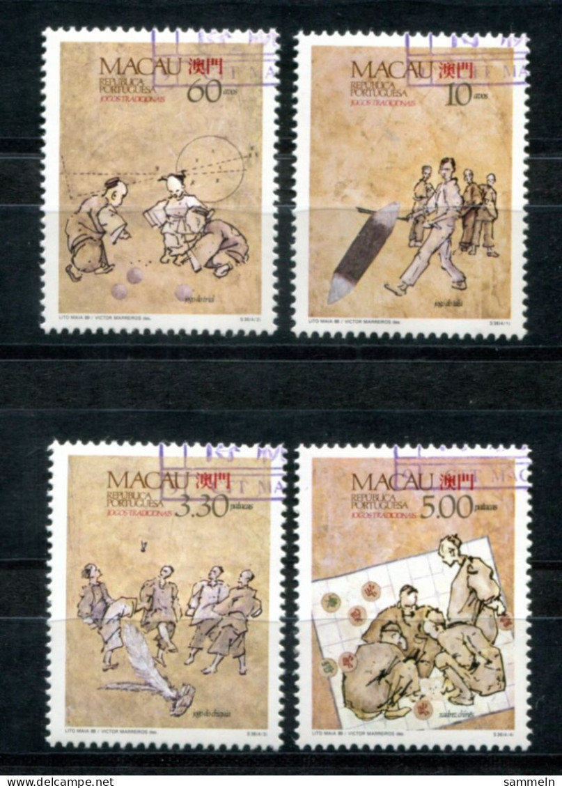 MACAO 624-627 Canc. - Traditionelle Spiele, Traditional Games, Jeux Traditionnels - MACAU - Used Stamps