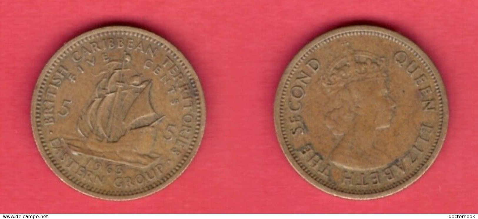 BRITISH CARIBBEAN TERRITORIES   5 CENTS 1963 (KM # 4) #7517 - Caribe Británica (Territorios Del)