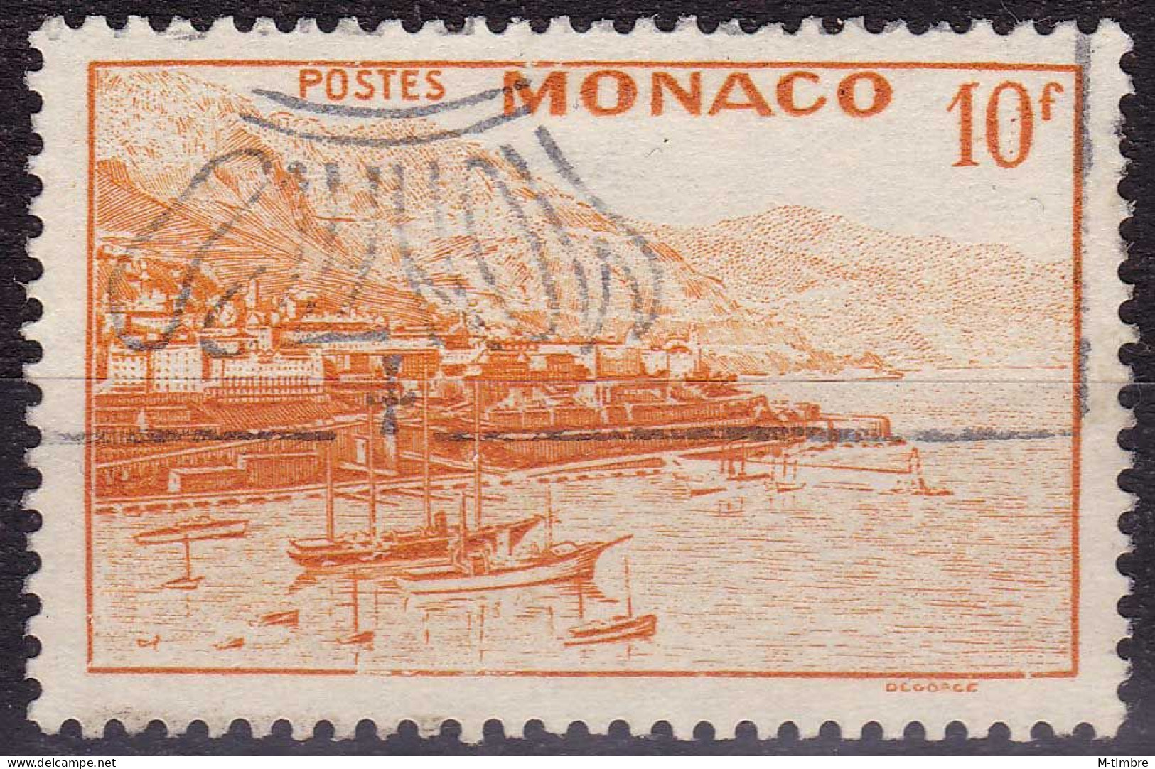 Monaco YT 311A Mi 387 Année 1949 (Used °) Bateau - Port - Gebraucht