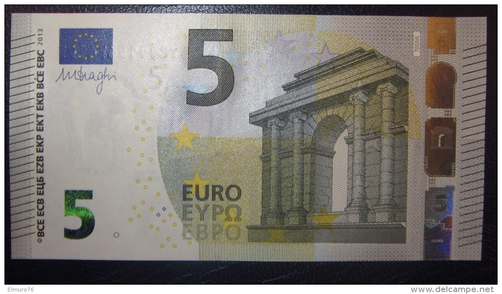 5 EURO T003I6 Ireland Serie TC Draghi Perfect UNC - 5 Euro