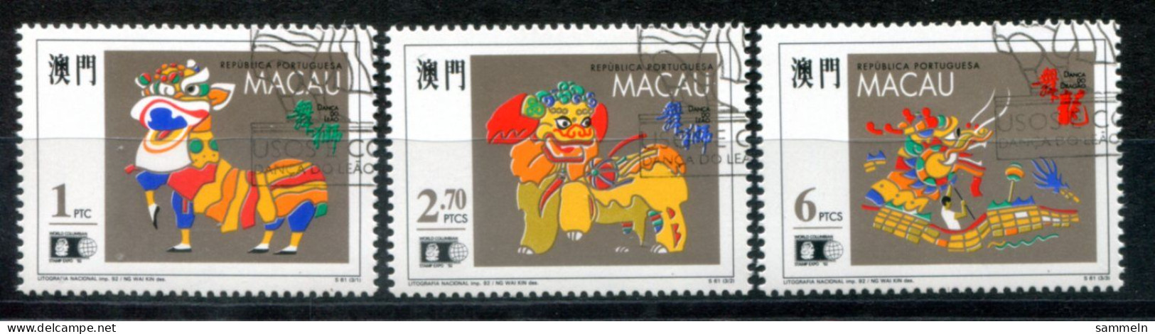 MACAO 699-701 Canc. - World Columbian Stamp Expo '92 - MACAU - Used Stamps