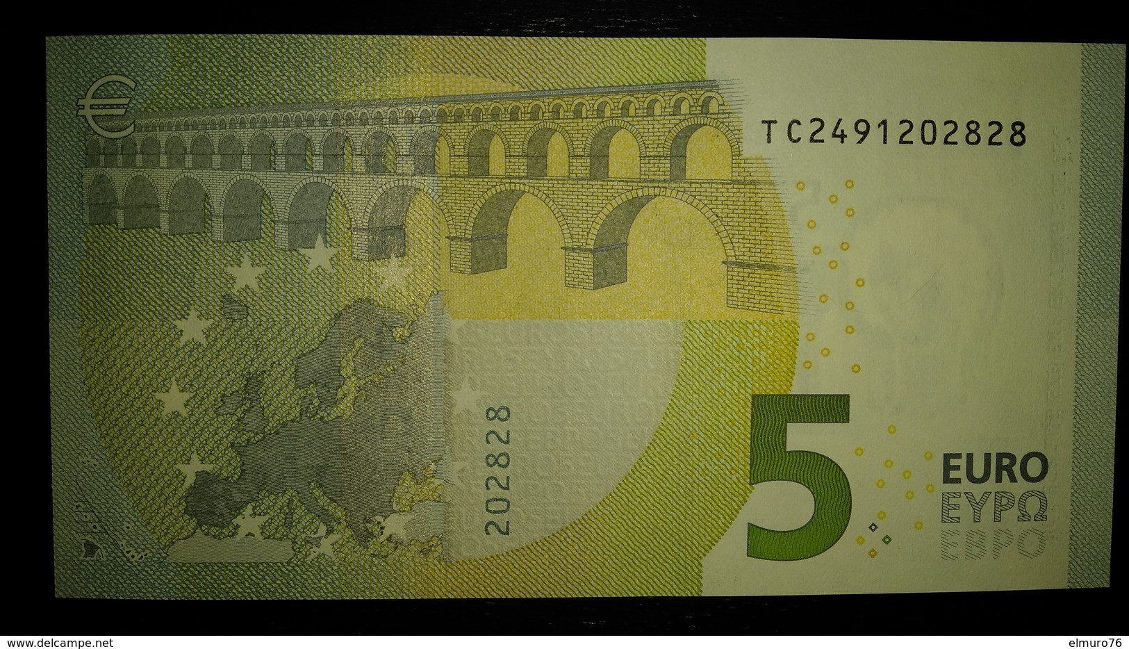 5 EURO T005A1 Ireland Serie TC Draghi Perfect UNC - 5 Euro