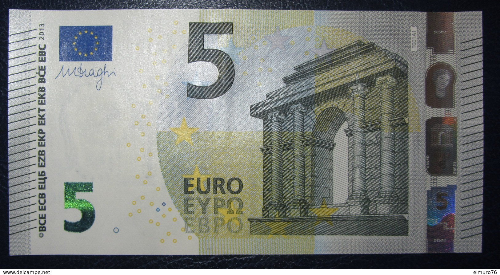 5 EURO T001A1 Ireland Serie TC1293 Draghi Perfect UNC - 5 Euro