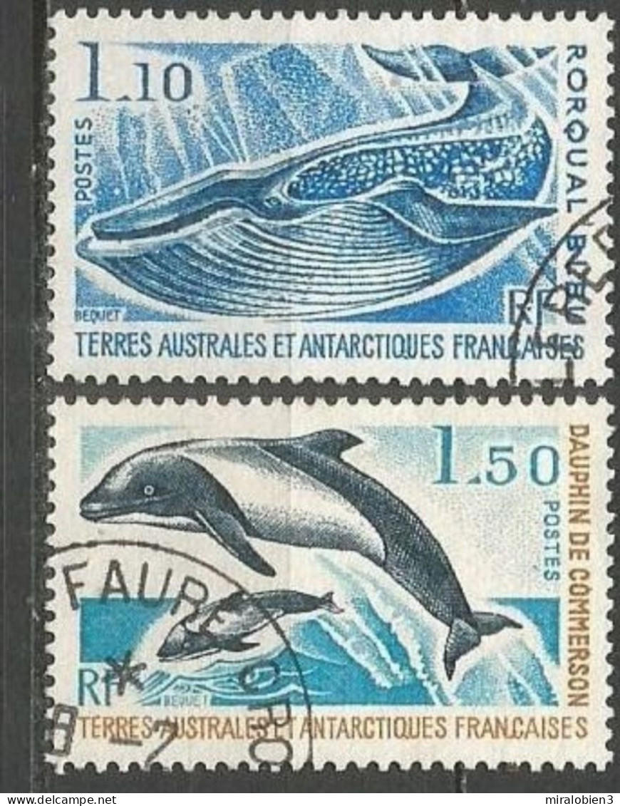 TAAF TIERRAS AUSTRALES Y ANTARTICAS FRANCESAS YVERT NUM. 64/65 SERIE COMPLETA USADA - Usati