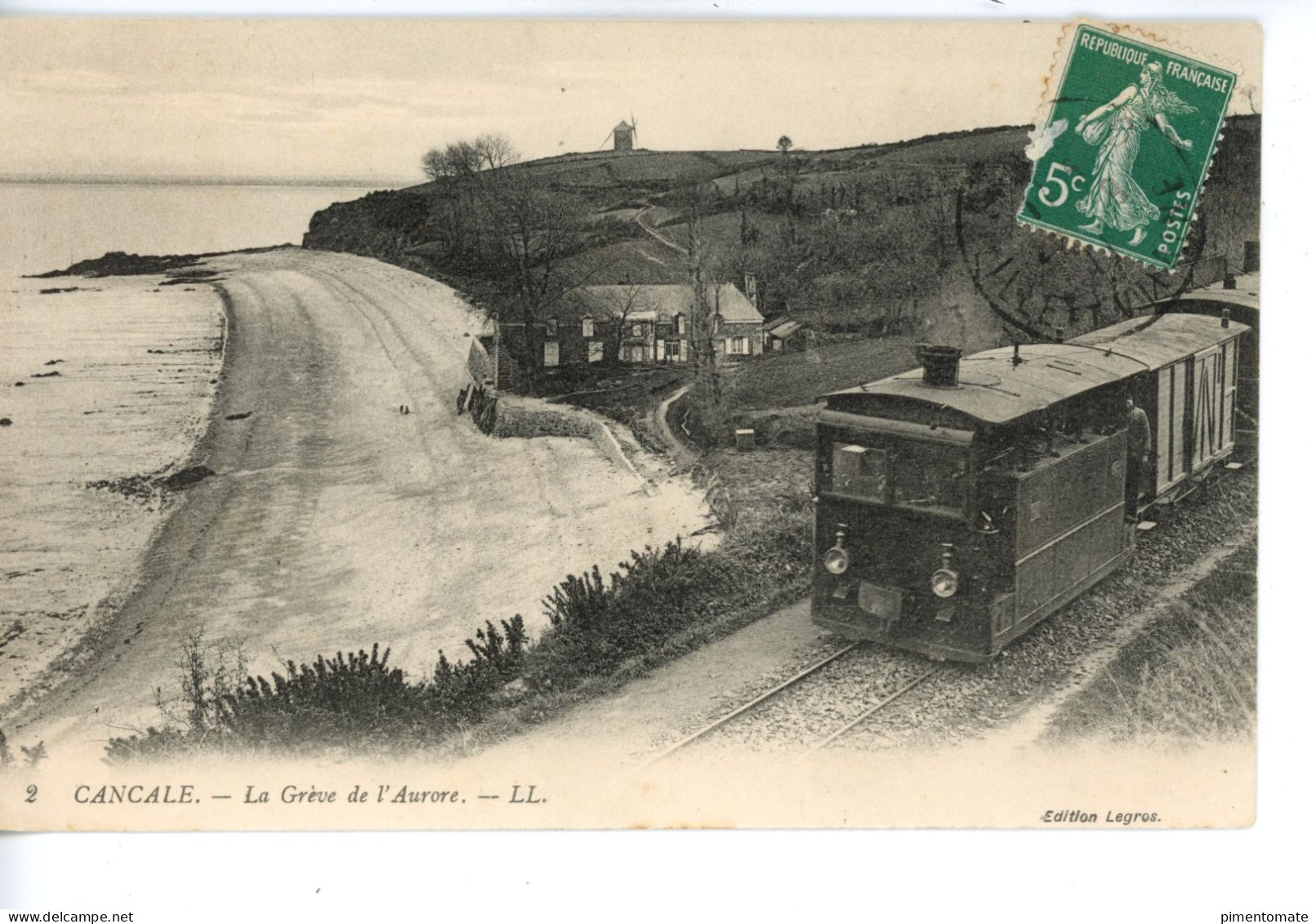 CANCALE LA GREVE DE L'AURORE CHEMIN DE FER LOCOMOTIVE - Cancale