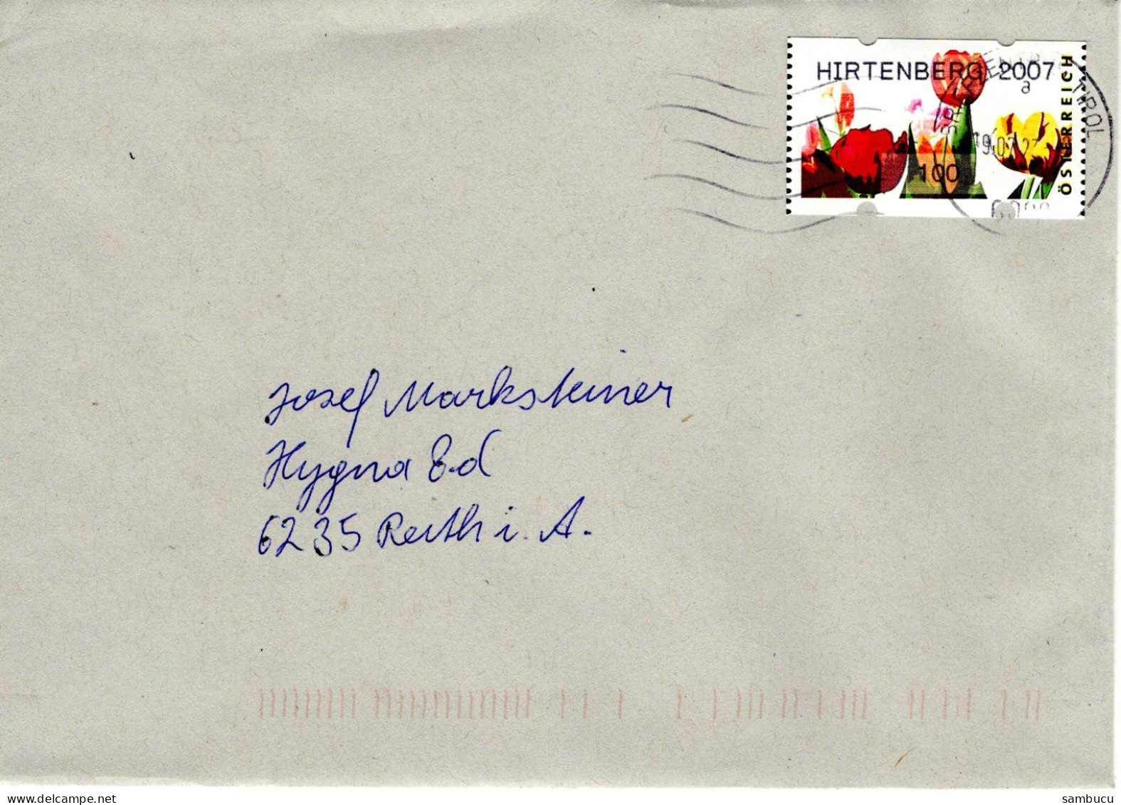 Brief Von 6000 BZ Tirol Mit 100 Cent Automatenmarke Hirtenberg 2023 - Covers & Documents