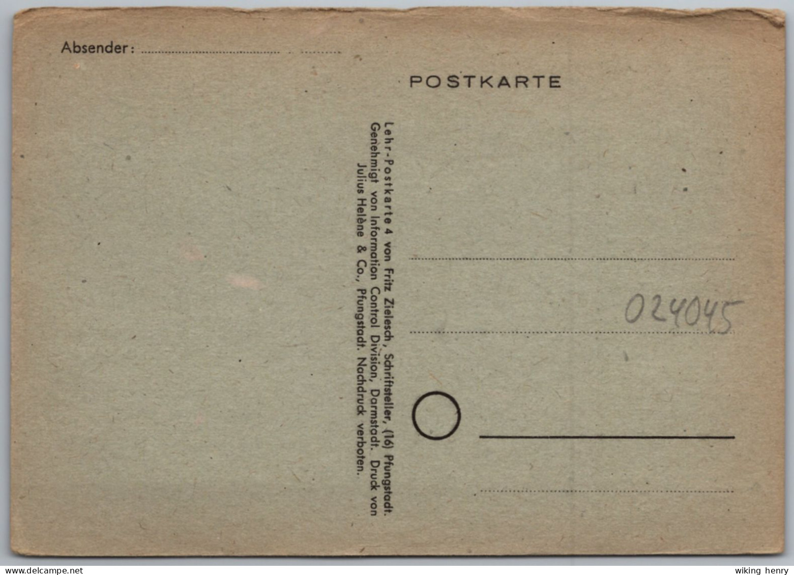 Pfungstadt - Lehr Postkarte 4   Weißt Du Das Von Diesen USA Städten ? - Pfungstadt