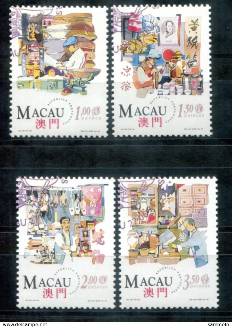 MACAO 763-766 Canc. - Händler, Dealer, Marchands - MACAU - Gebruikt