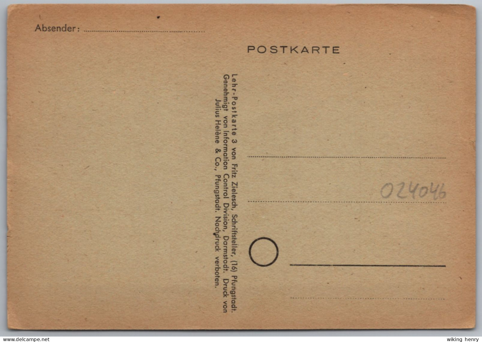 Pfungstadt - Lehr Postkarte 3   Weißt Du Das Von Diesen Berühmten Amerikanern ? USA - Pfungstadt