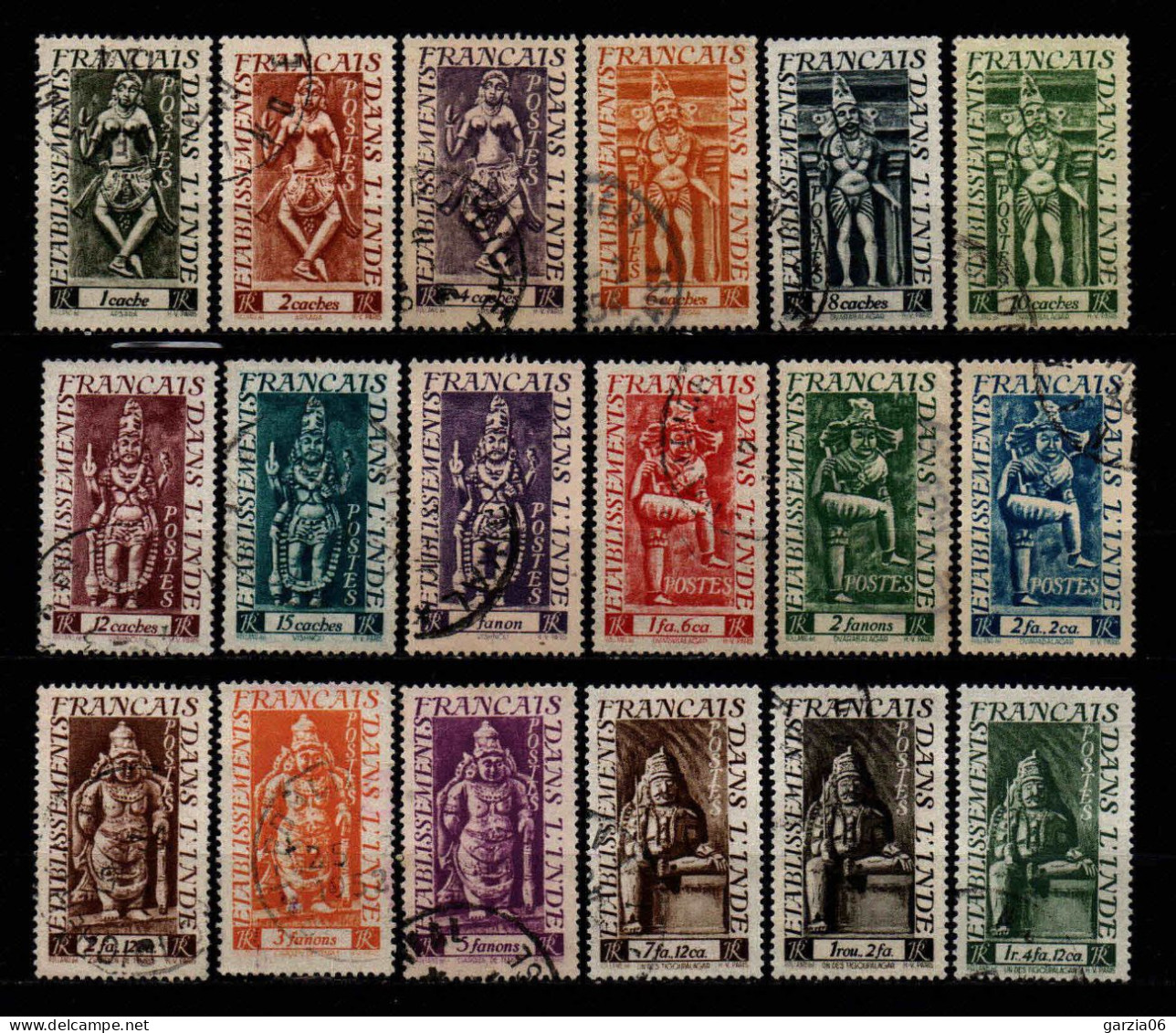 Inde - 1948 - Divinités  - N° 236 à 253  - Oblit - Used - Gebruikt