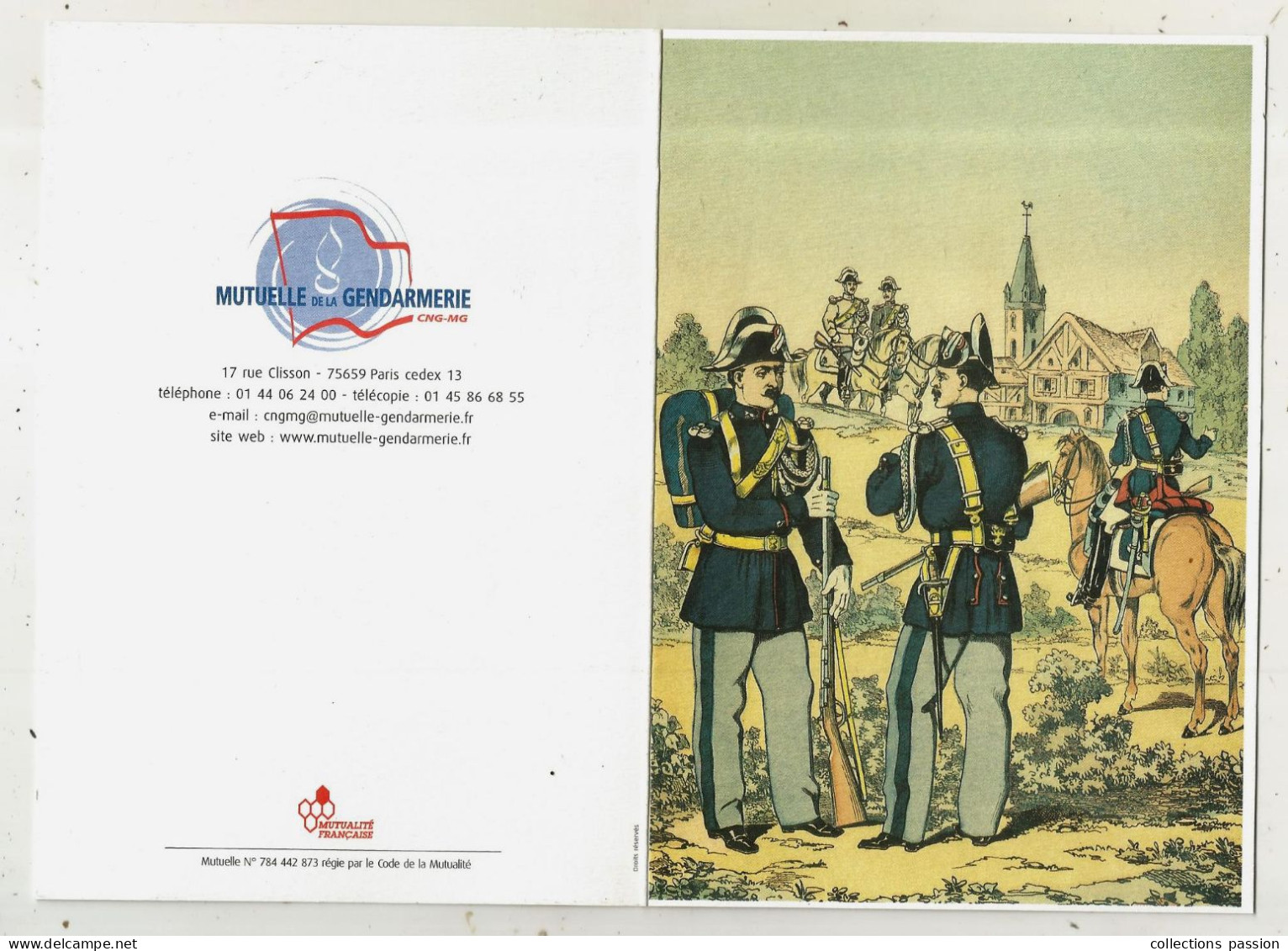 Cp 4 Pages, 175 X 120 Mm, Vierge, Militaria, Gendarmerie, Gendarme, Frais Fr 1.65 E - Policia – Gendarmería