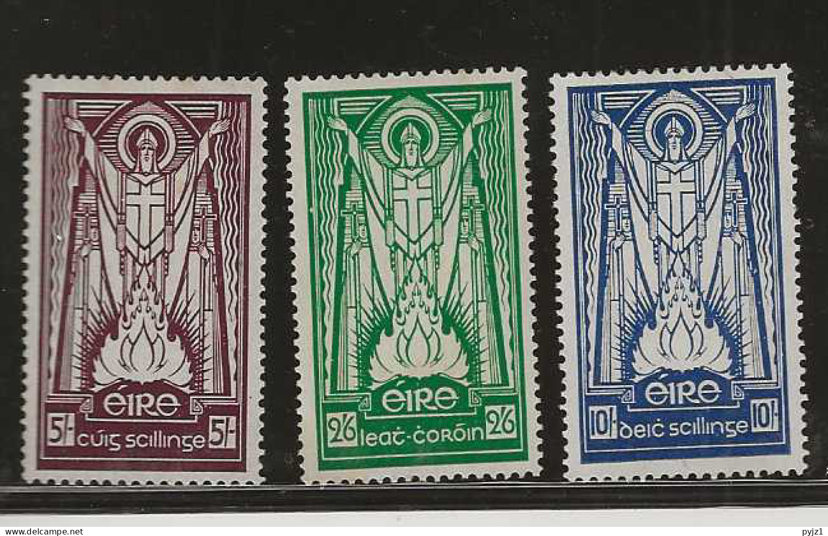 1937 MH Ireland Mi 62-64 Wmk SE - Unused Stamps