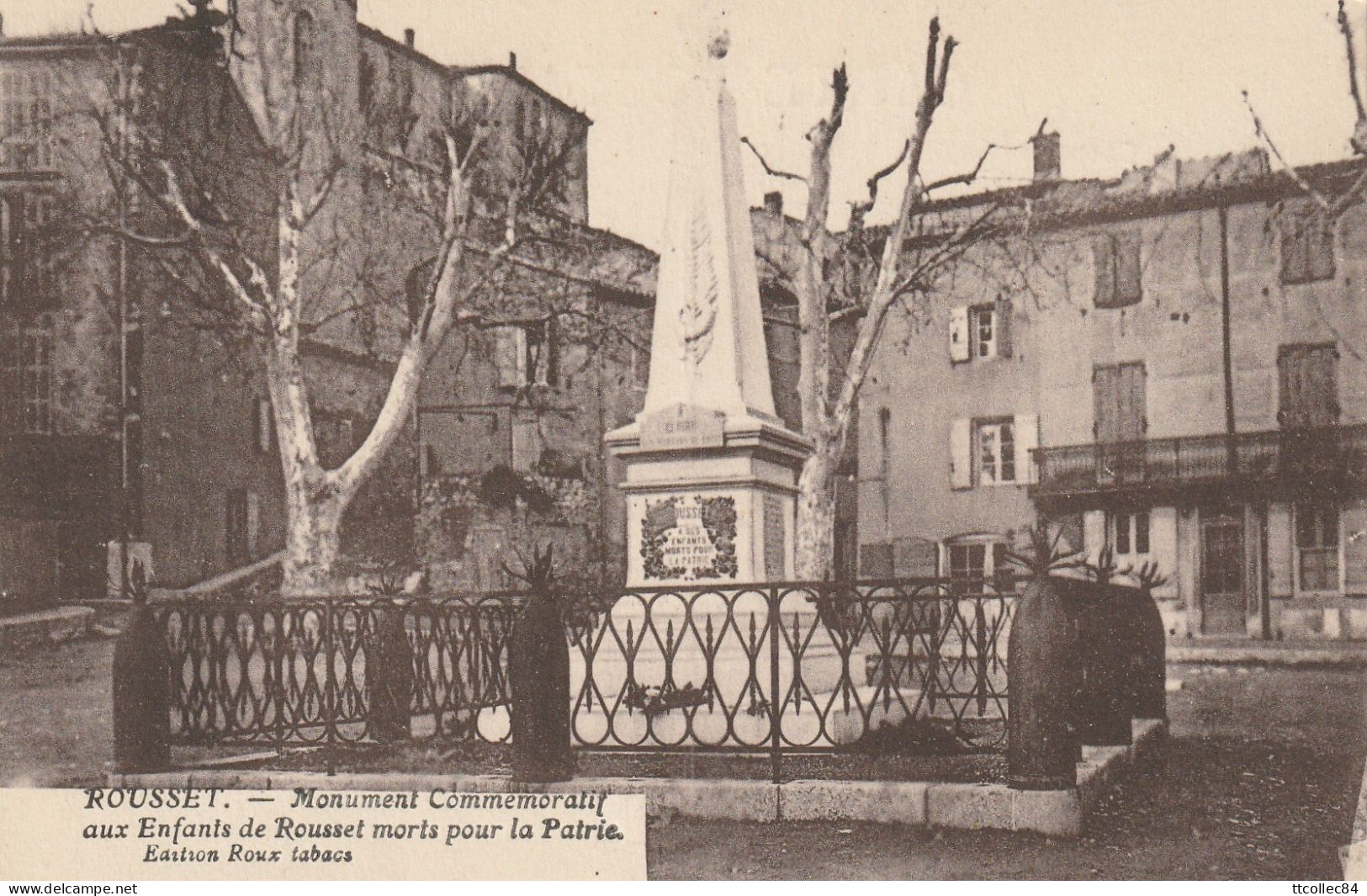 CPA-13-ROUSSET-Monument Commémoratif Aux Enfants De Rousset Morts Pour La Patrie - Rousset