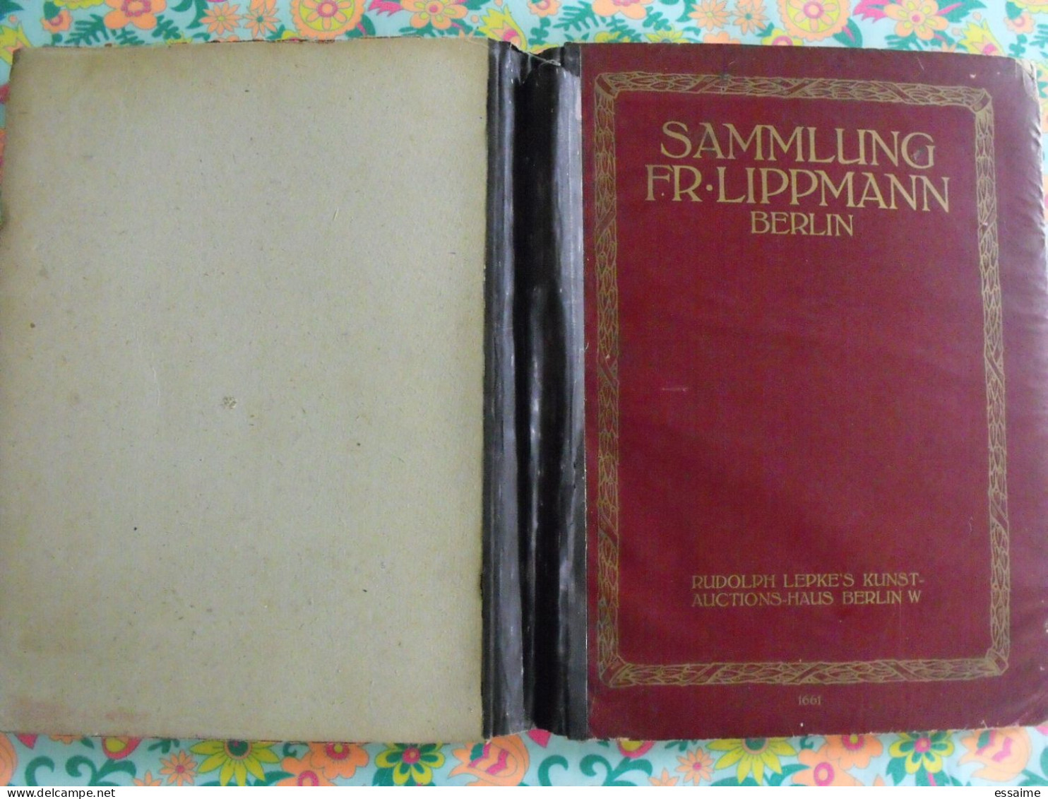 Catalogue De Vente Friedrich Lippmann. 1912 à Berlin. Brueghel Giotto Oudry Cranach Bosch Bellegambe Kulmbach Jacopo - Schilderijen &  Beeldhouwkunst