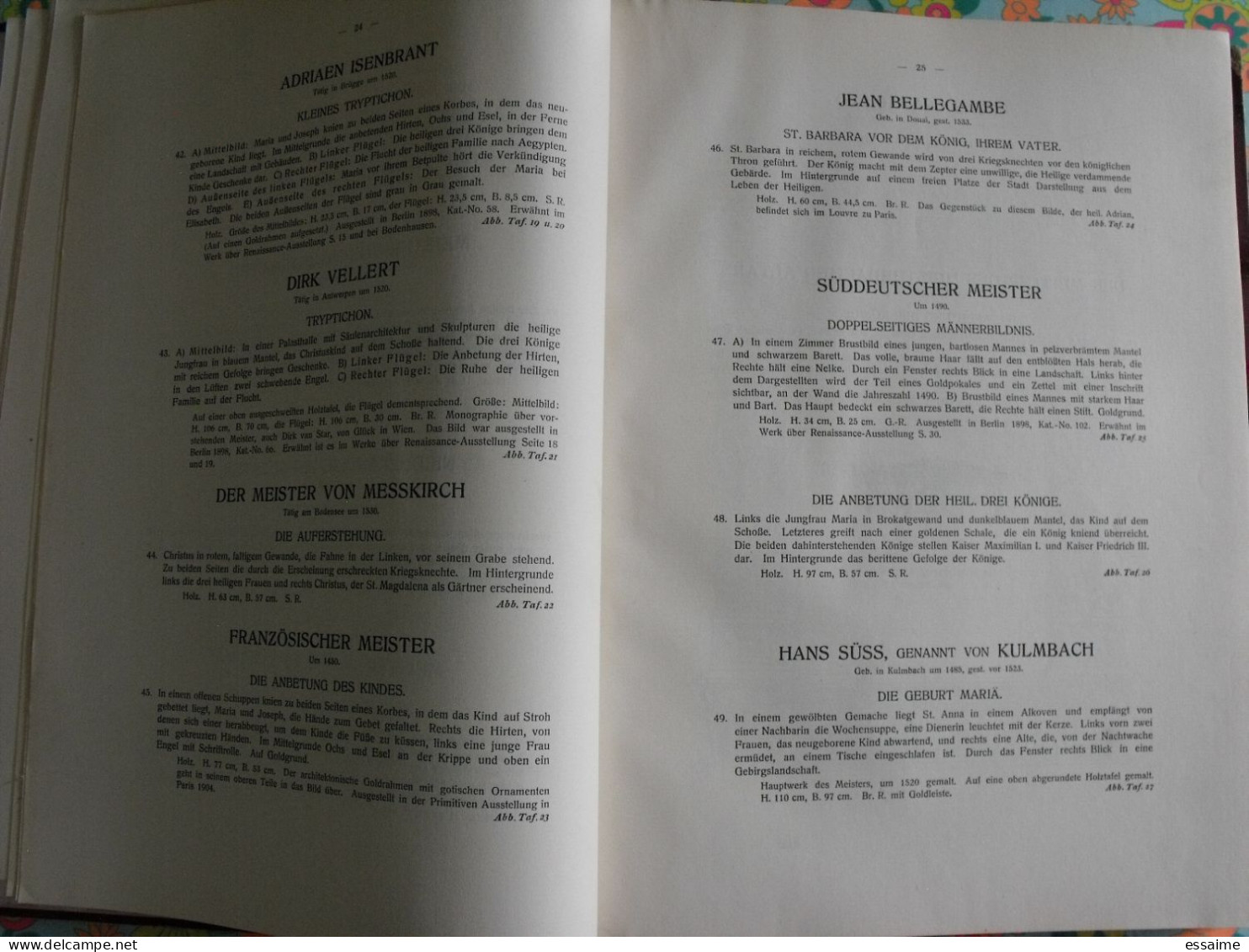 catalogue de vente friedrich lippmann. 1912 à berlin. brueghel giotto oudry cranach bosch bellegambe kulmbach jacopo