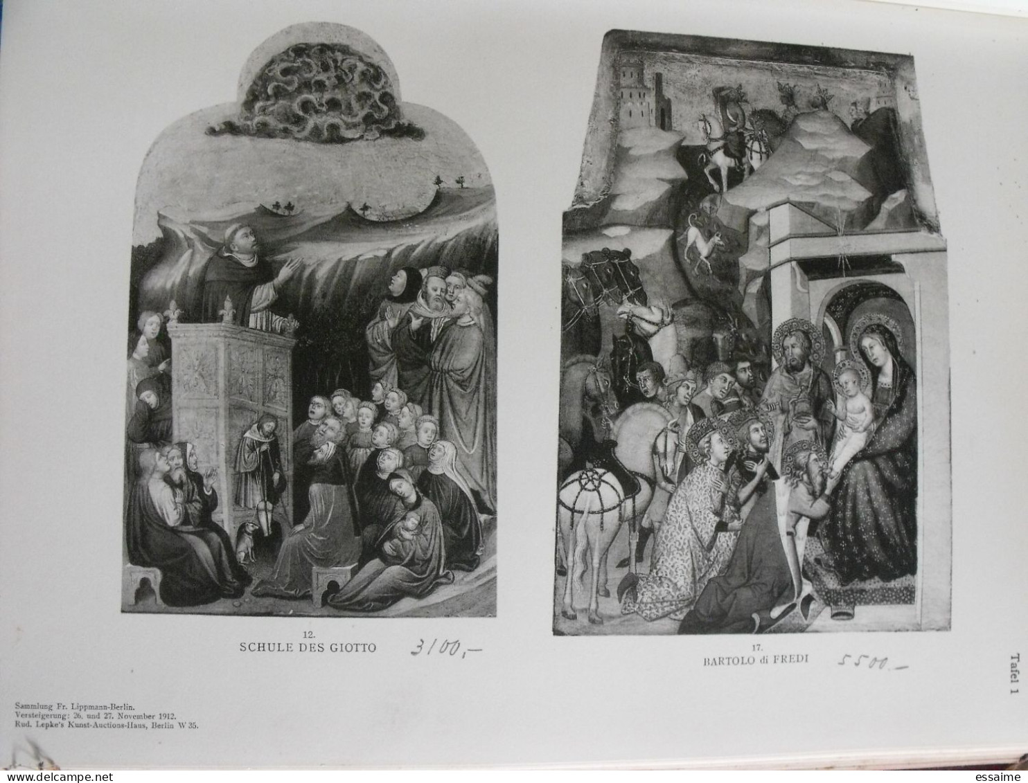 catalogue de vente friedrich lippmann. 1912 à berlin. brueghel giotto oudry cranach bosch bellegambe kulmbach jacopo