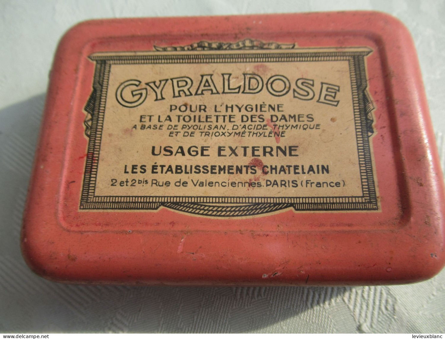 Boite Métallique Publicitaire/ Gyraldose/ Hygiène De La Femme/ Paris Vers 1950-1960               BFPP282 - Boîtes