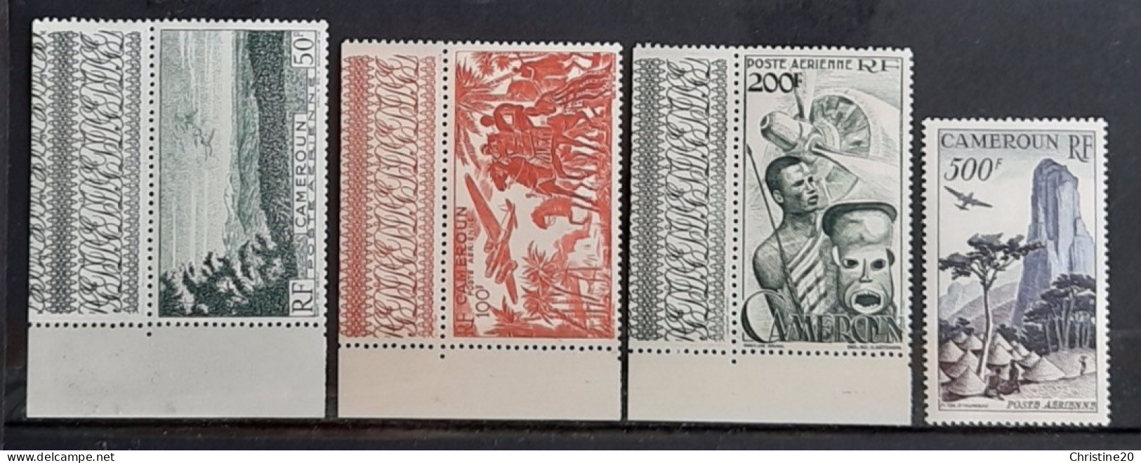 Cameroun 1947/52 PA38/41 **TB Cote 50€ - Poste Aérienne